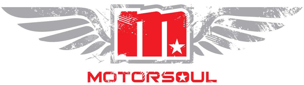 Motorsoul logo red and grey wings